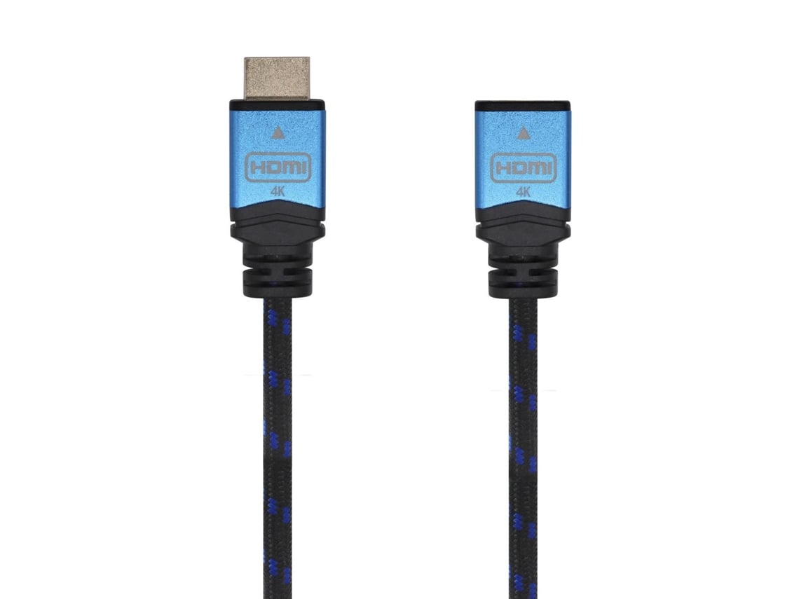 Cabo Extensor HDMI Aisens A120-0454/ HDMI Macho - HDMI Fêmea/ 3m/ Preto/ Azul - Imagem 3