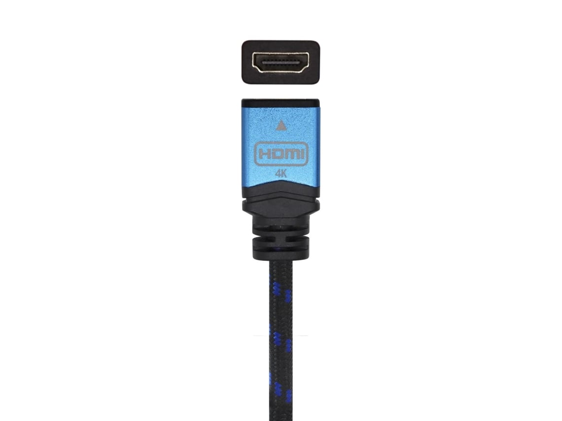 Cabo Extensor HDMI Aisens A120-0454/ HDMI Macho - HDMI Fêmea/ 3m/ Preto/ Azul