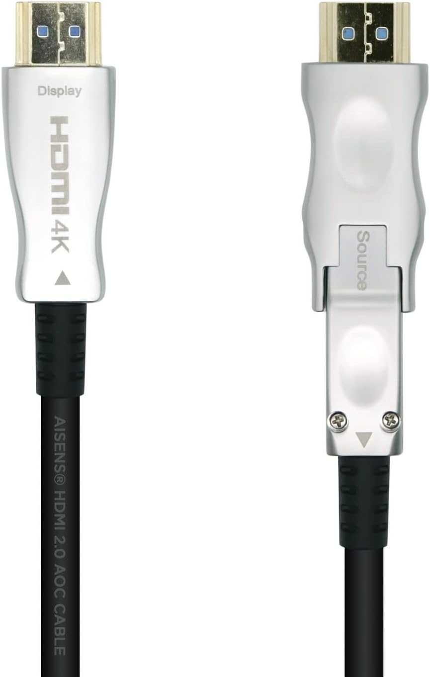 Cabo HDMI 2.0 AOC 4K Desmontável Aisens A148-0512/ HDMI Macho / D Macho - HDMI Macho/ 30m/ Preto