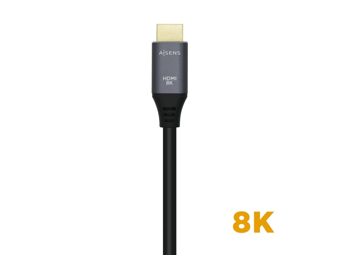 Cabo HDMI 2.1 8K Aisens A150-0425/ HDMI Macho - HDMI Macho/ 50cm/ Cinzento Preto - Imagem 3