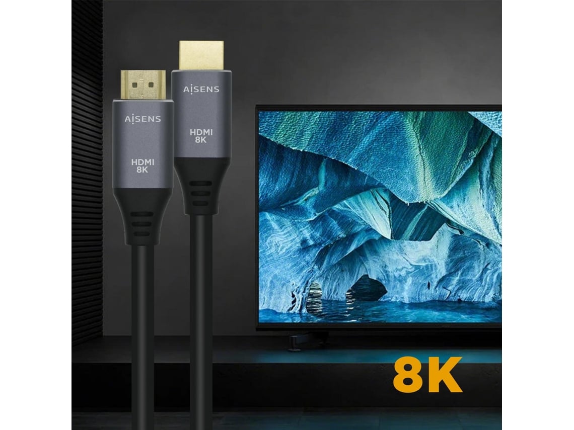 Cabo HDMI 2.1 8K Aisens A150-0429/ HDMI Macho - HDMI Macho/ 3m/ Cinzento Preto - Imagem 4
