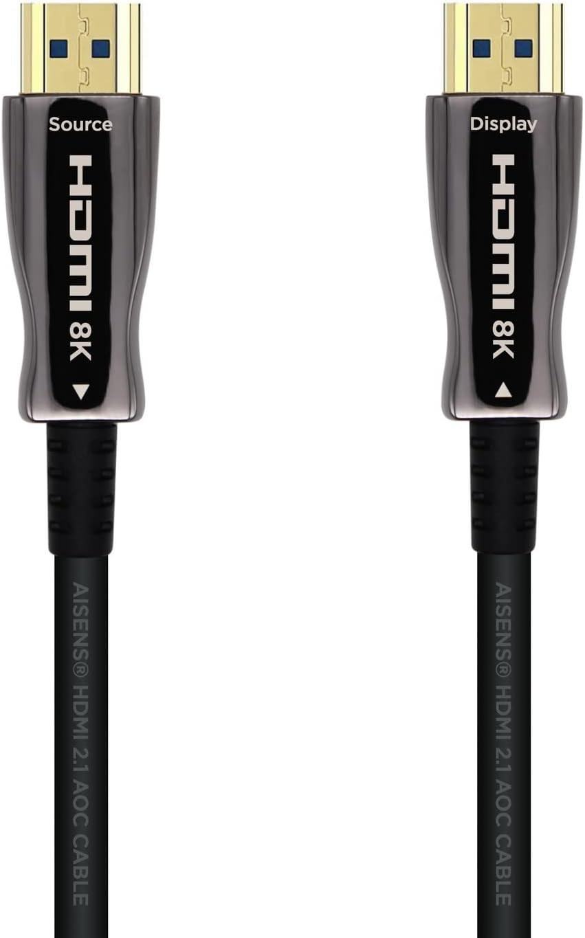 Cabo HDMI 2.1 AOC 8K Aisens A153-0517/ HDMI Macho - HDMI Macho/ 20m/ Preto