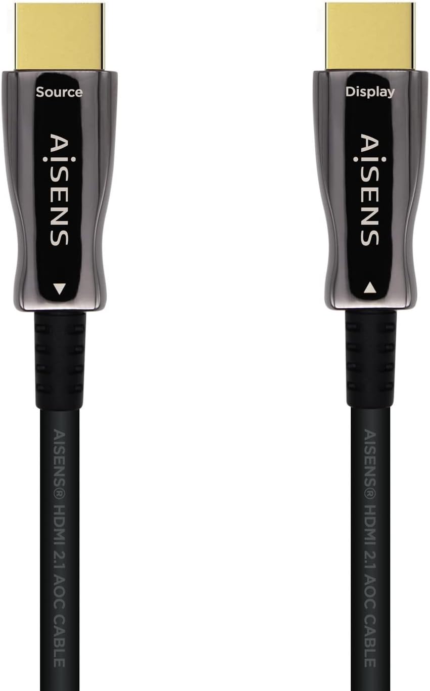 Cabo HDMI 2.1 AOC 8K Aisens A153-0518/ HDMI Macho - HDMI Macho/ 25m/ Preto