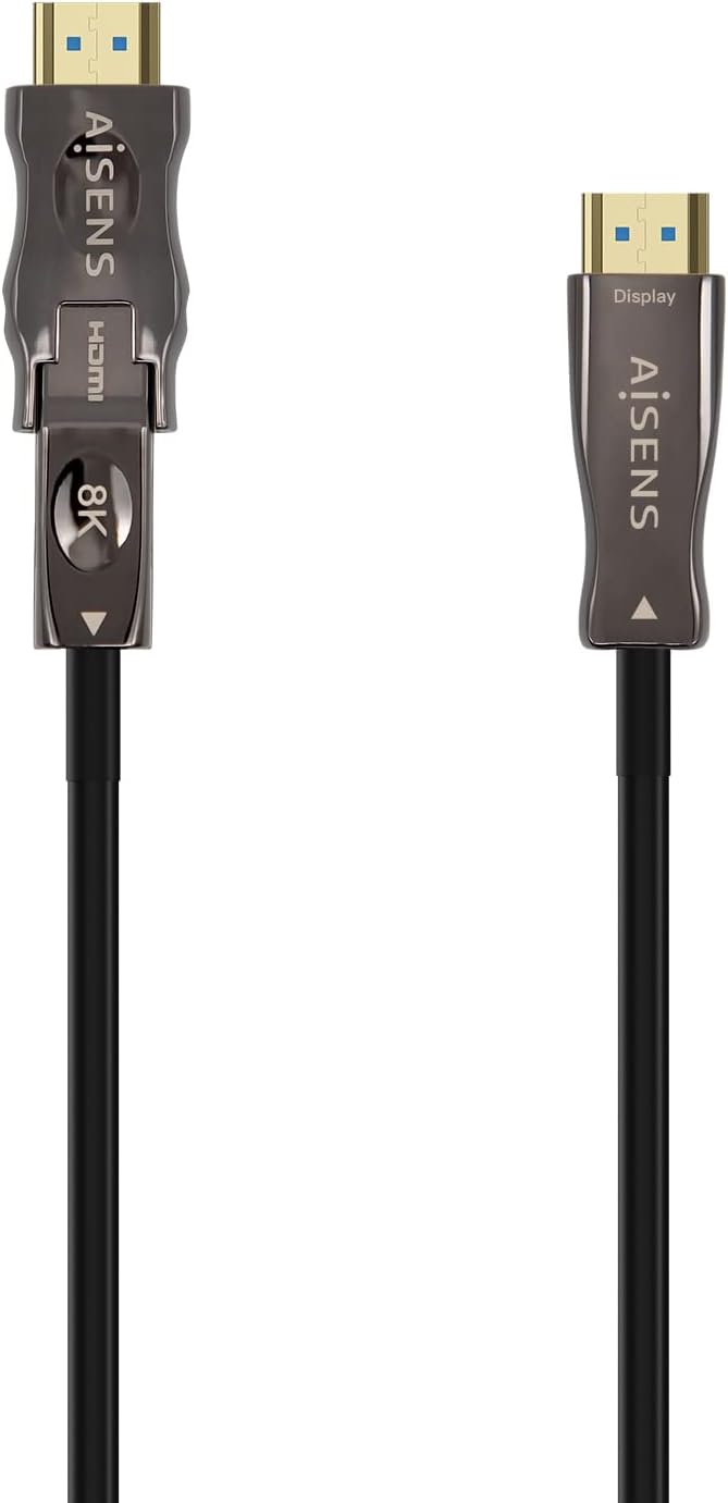 Cabo HDMI 2.1 AOC 8K Desmontável Aisens A153-0644/ HDMI Macho / D Macho - HDMI Macho/ 15m/ Preto