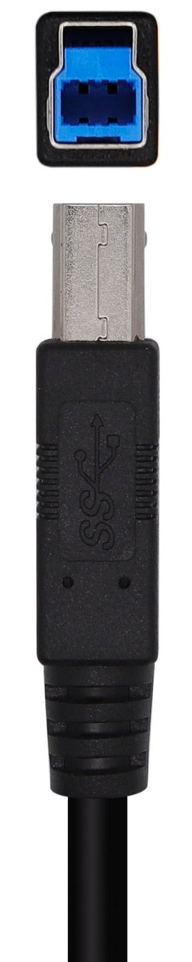 Cabo USB 3.0 Impressora Aisens A105-0444/ USB Tipo-B Macho - USB Macho/ 2m/ Preto - Imagem 2