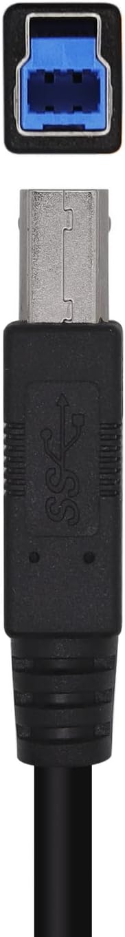 Tinteiro USB 3.0 Impressora Aisens A105-0445/ USB Tipo-B Macho - USB Macho/ 3m/ Preto - Imagem 2