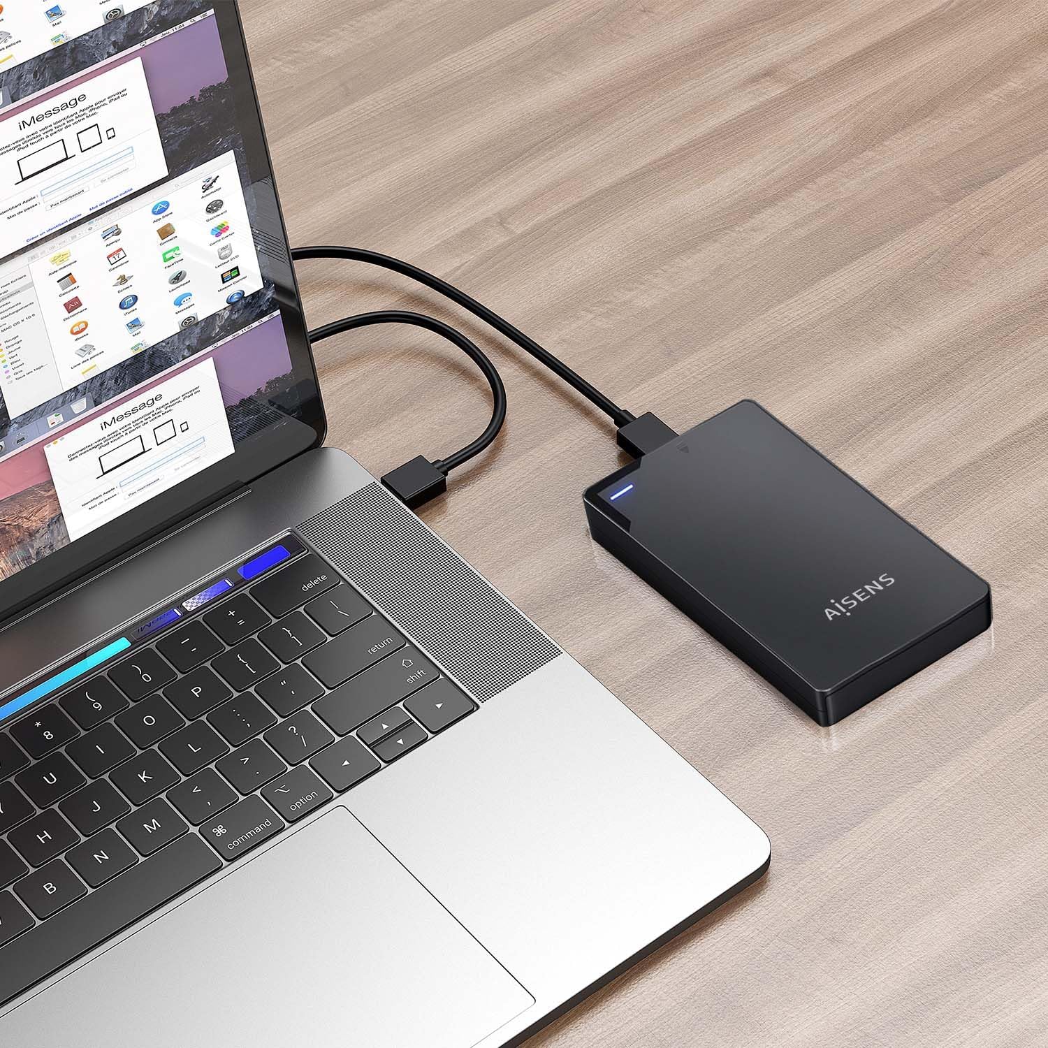 Caixa Externa para Disco Rígido de 2.5" Aisens ASE-2520B/ USB 3.1/ Sem Parafusos - Imagem 4