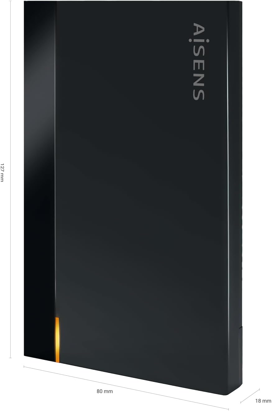 Capa Externa para Disco Rígido de 2.5" Aisens ASE-2524B/ USB 3.1/ Sem parafusos - Imagem 3