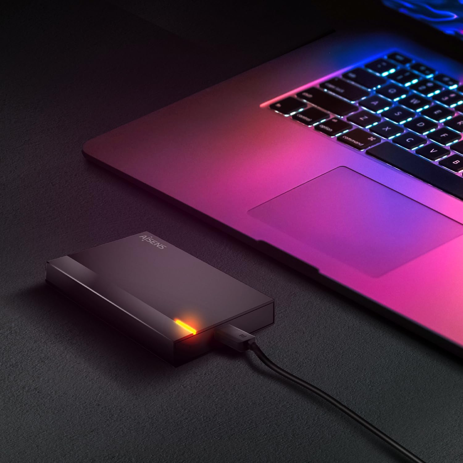 Capa Externa para Disco Rígido de 2.5" Aisens ASE-2524B/ USB 3.1/ Sem parafusos - Imagem 5