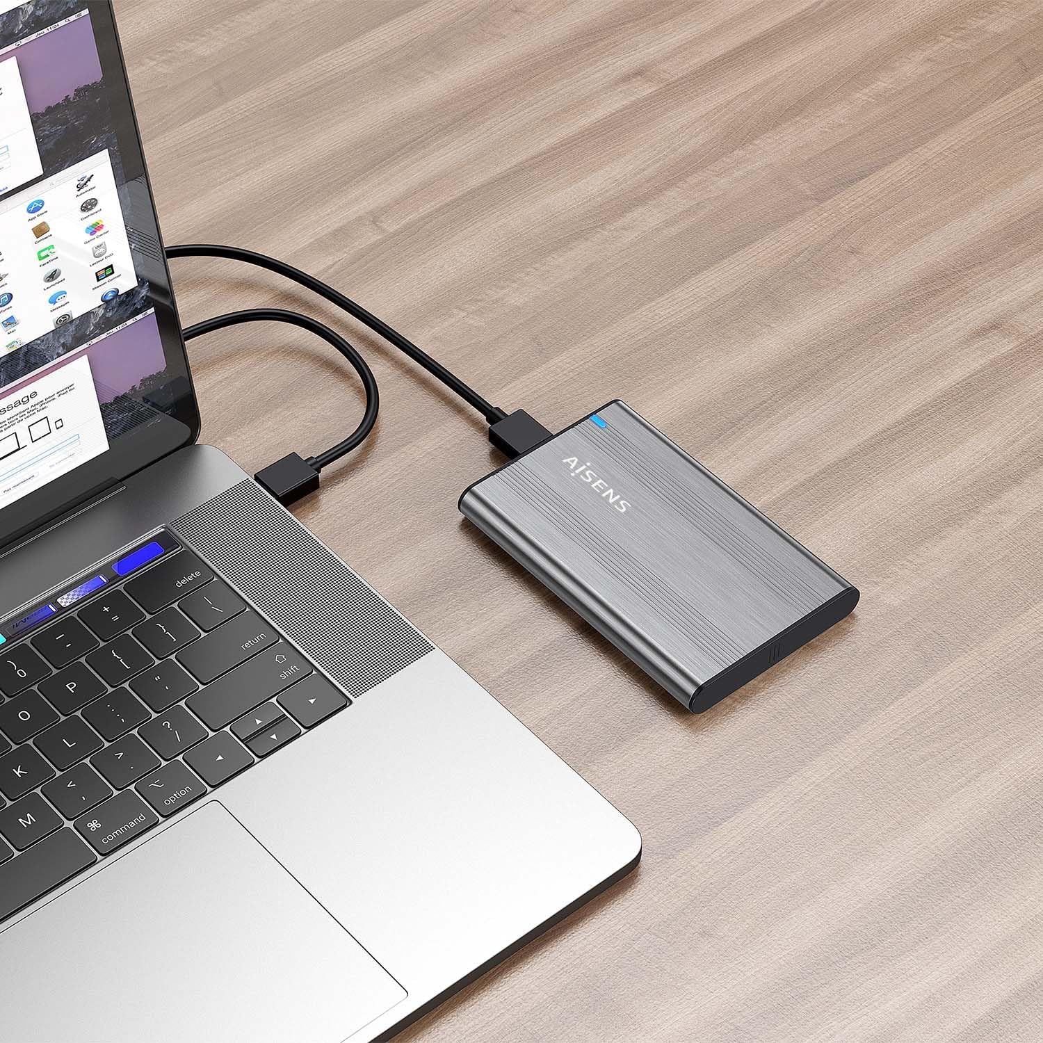 Caixa Externa para Disco Rígido de 2.5" Aisens ASE-2526GR/ USB 3.1/ Sem parafusos - Imagem 5