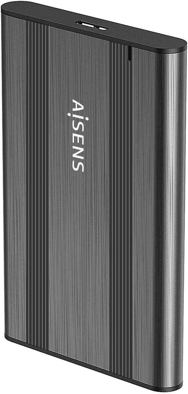 Caixa Externa para Disco Rígido de 2.5" Aisens ASE-2526GR/ USB 3.1/ Sem parafusos