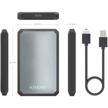 Caixa Externa para Disco Rígido de 2.5" Aisens ASE-2529B/ USB 3.1/ Sem parafusos - Imagem 4