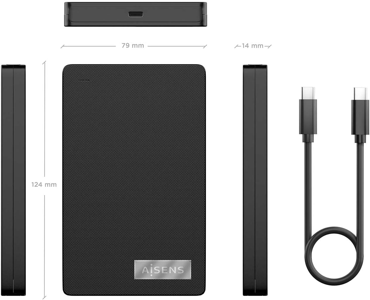 Câmara Externa para Disco Rígido de 2.5" Aisens ASE-2541B/ USB 3.1/ Sem parafusos - Imagem 5