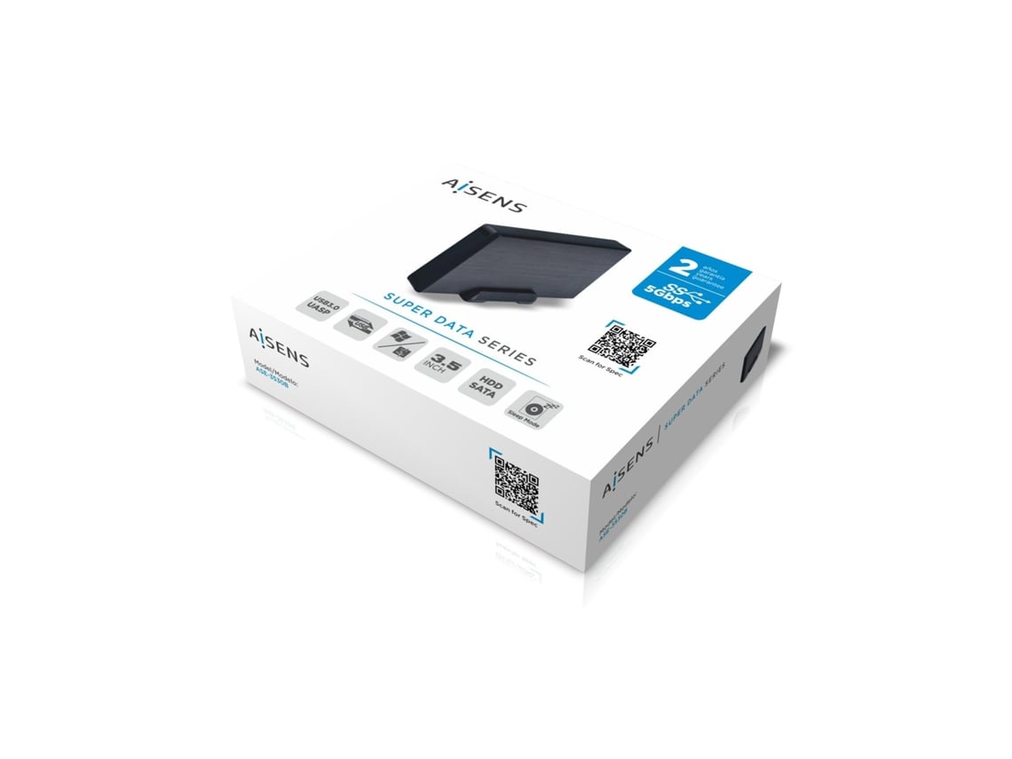 Caixa Externa para Disco Rígido de 3.5" Aisens ASE-3530B/ USB 3.1 - Imagem 2