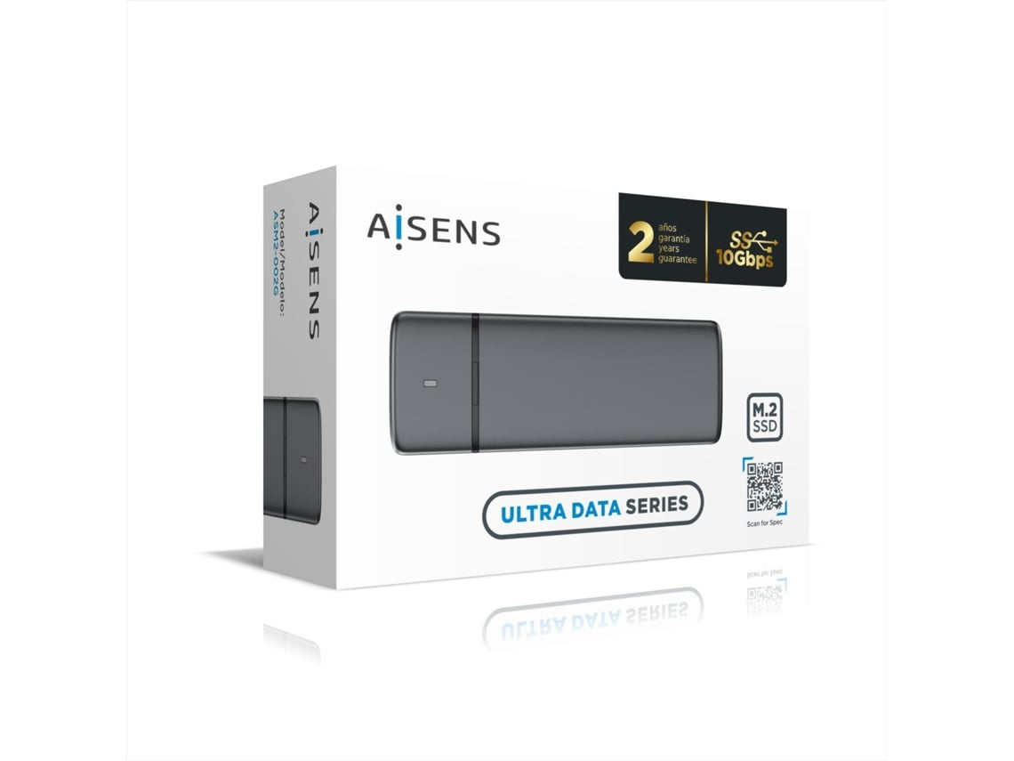 Capa Externa para Disco SSD M.2 SATA/NVMe Aisens ASM2-002G/ USB 3.1/ Sem parafusos - Imagem 4
