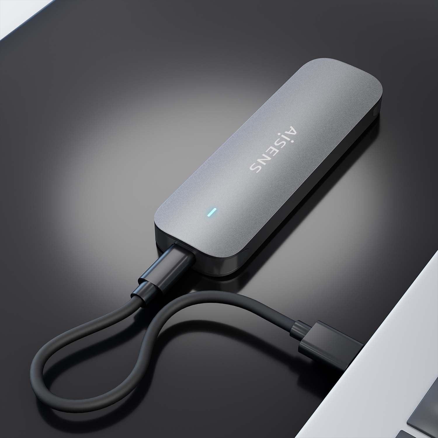Capa Externa para Disco SSD M.2 SATA Aisens ASM2-006GRY/ USB 3.1/ Sem parafusos - Imagem 6