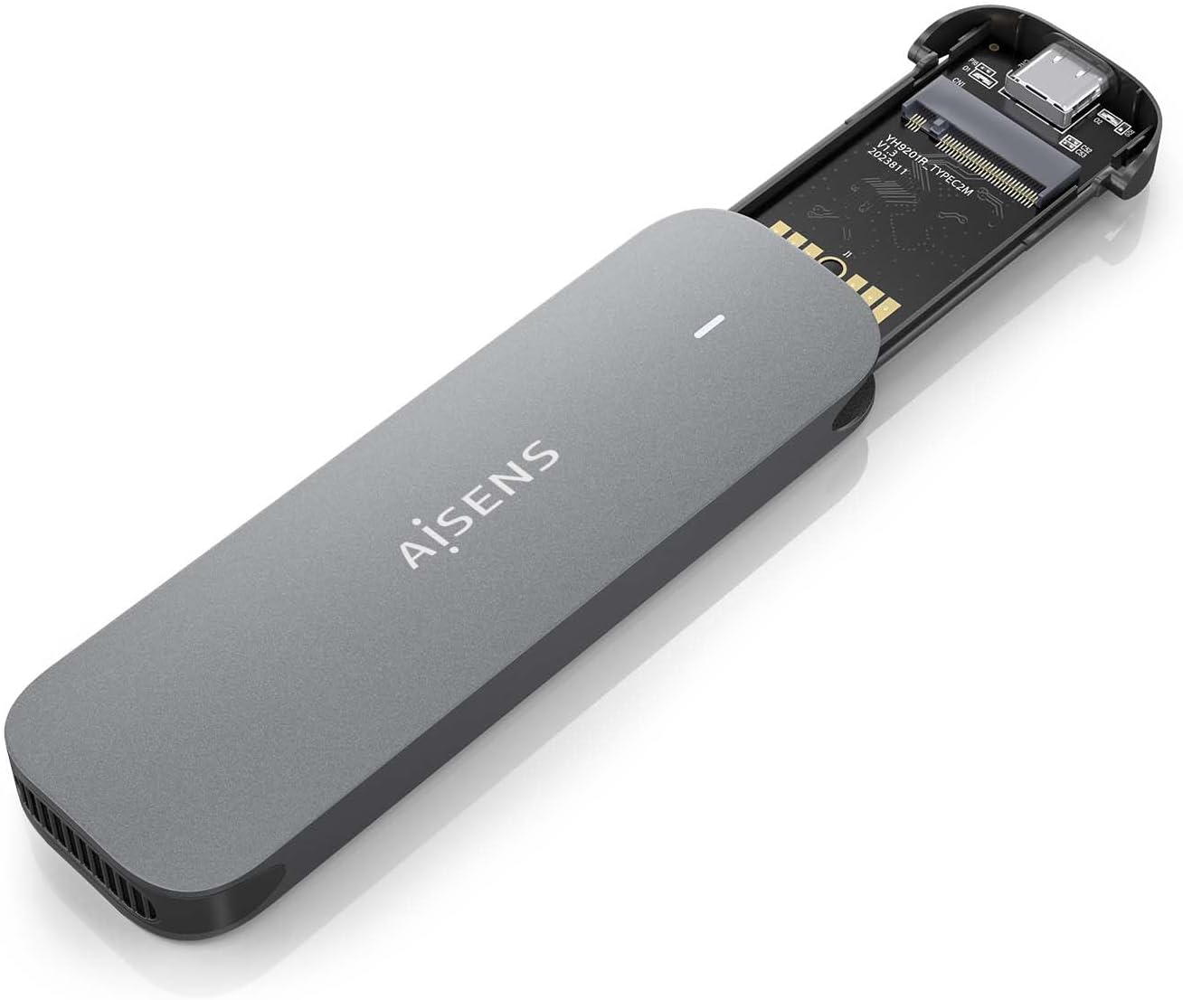 Capa Externa para Disco SSD M.2 SATA Aisens ASM2-006GRY/ USB 3.1/ Sem parafusos - Imagem 2