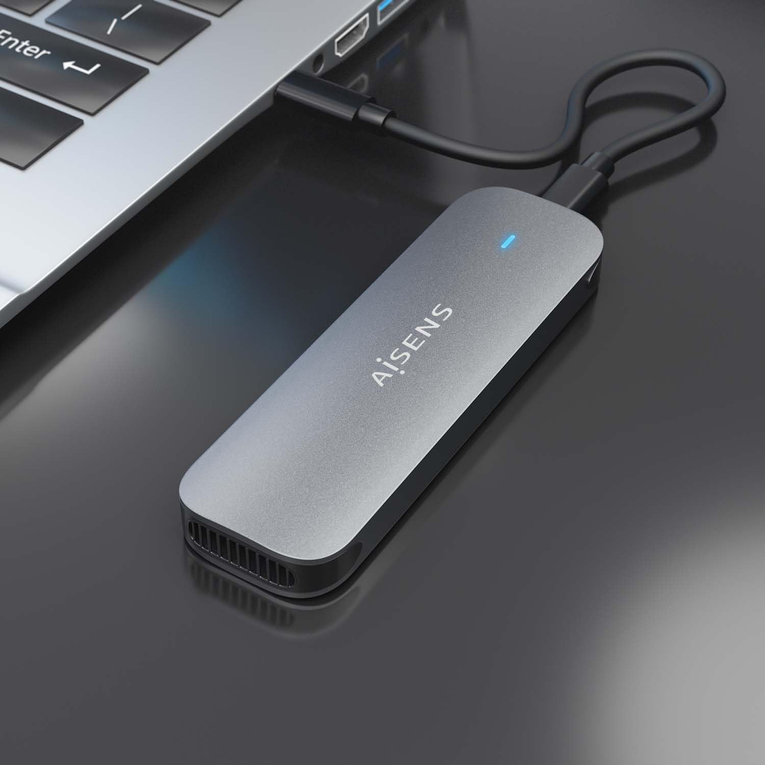 Capa Externa para Disco SSD M.2 SATA Aisens ASM2-006GRY/ USB 3.1/ Sem parafusos - Imagem 5