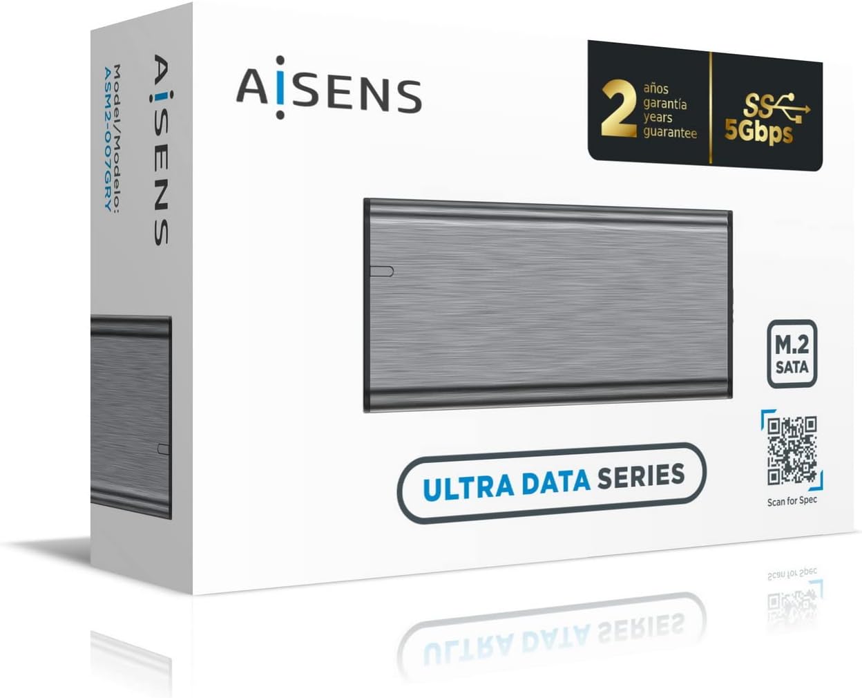 Capa Externa para Disco SSD M.2 SATA Aisens ASM2-007GRY/ USB 3.1 Gen1/ Sem Parafusos - Imagem 5