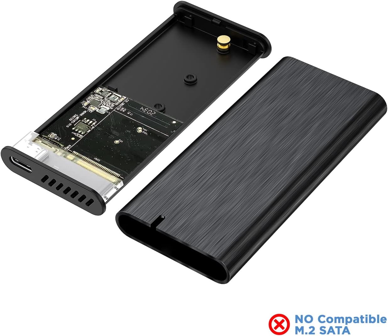 Caixa Externa para Disco SSD M.2 NVMe Aisens ASM2-008B/ USB 3.2 Gen2/ Sem Parafusos - Imagem 3