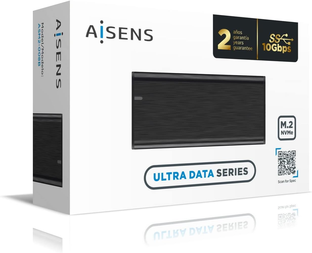 Caixa Externa para Disco SSD M.2 NVMe Aisens ASM2-008B/ USB 3.2 Gen2/ Sem Parafusos - Imagem 4