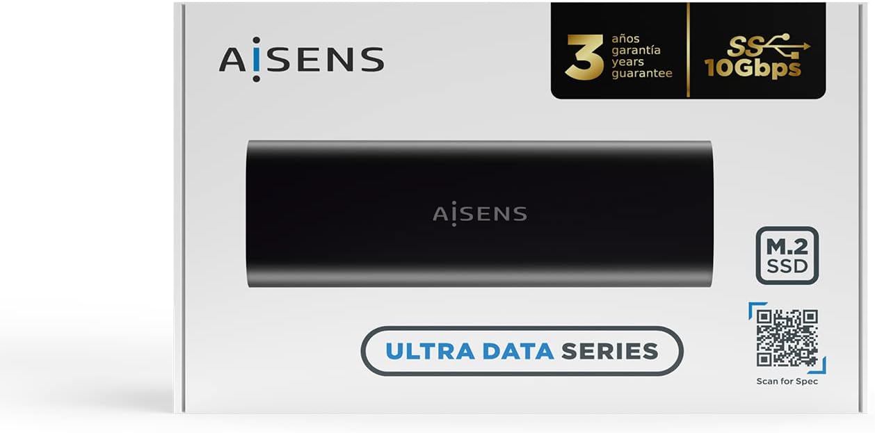 Caixa Externa para Disco SSD M.2 SATA/NVMe Aisens ASM2-014B/ USB 3.2/ Sem parafusos - Imagem 6