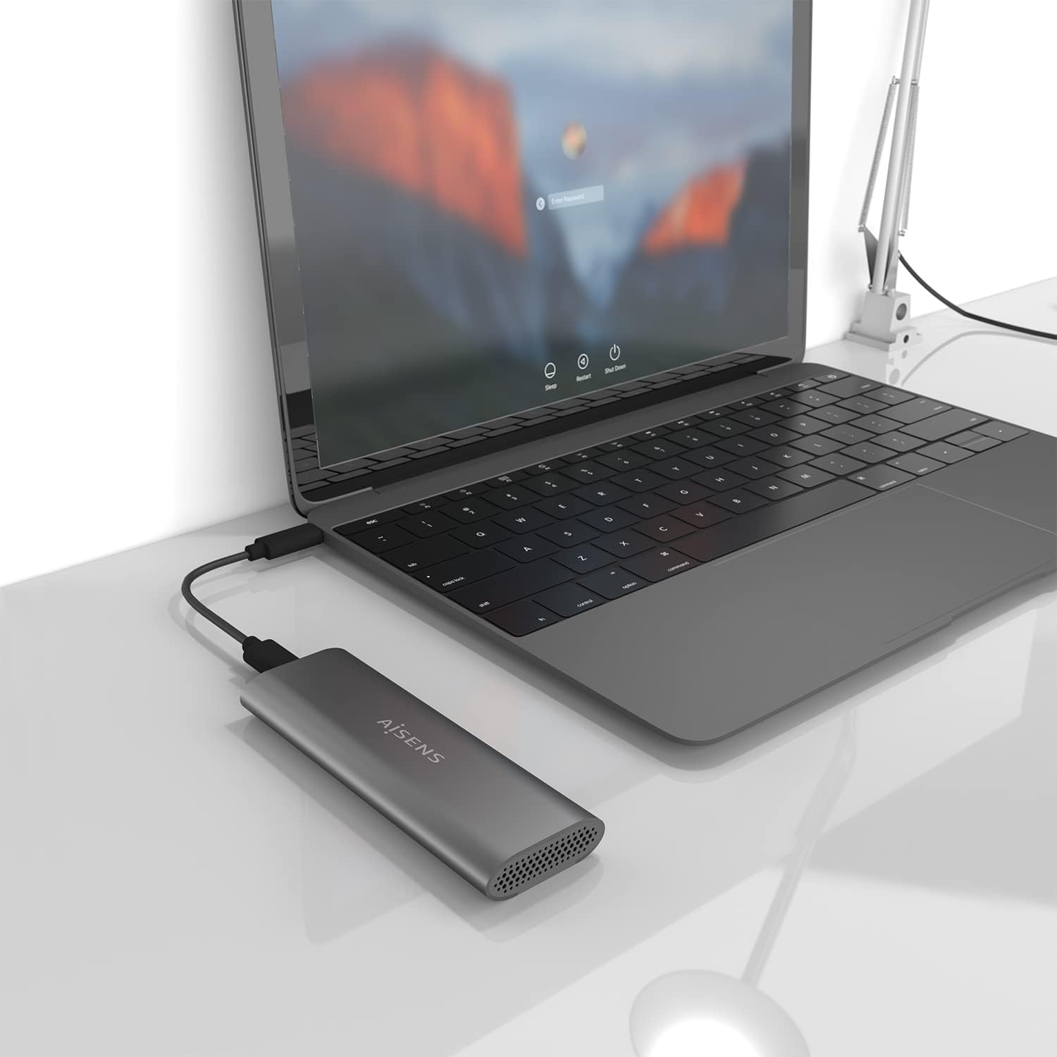 Caixa Externa para Disco SSD M.2 SATA/NVMe Aisens ASM2-015GR/ USB 3.1/ Sem parafusos - Imagem 8