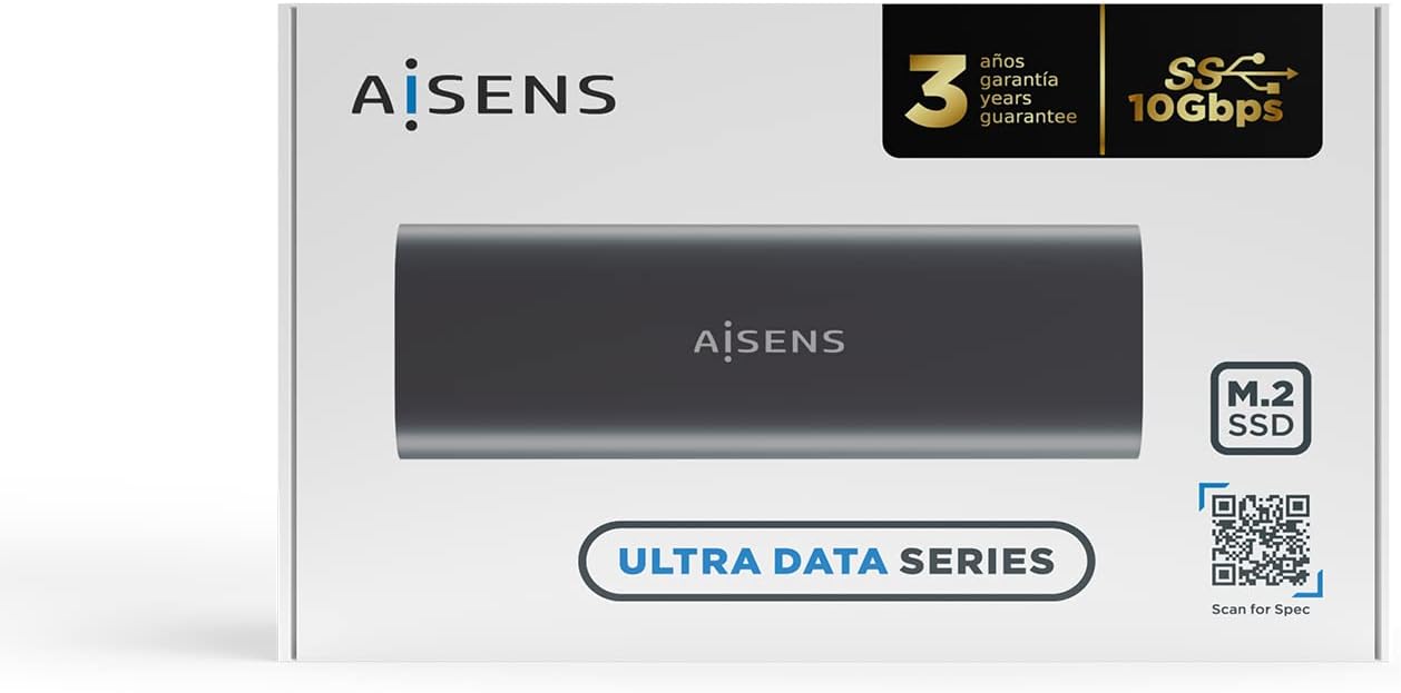 Caixa Externa para Disco SSD M.2 SATA/NVMe Aisens ASM2-015GR/ USB 3.1/ Sem parafusos - Imagem 6