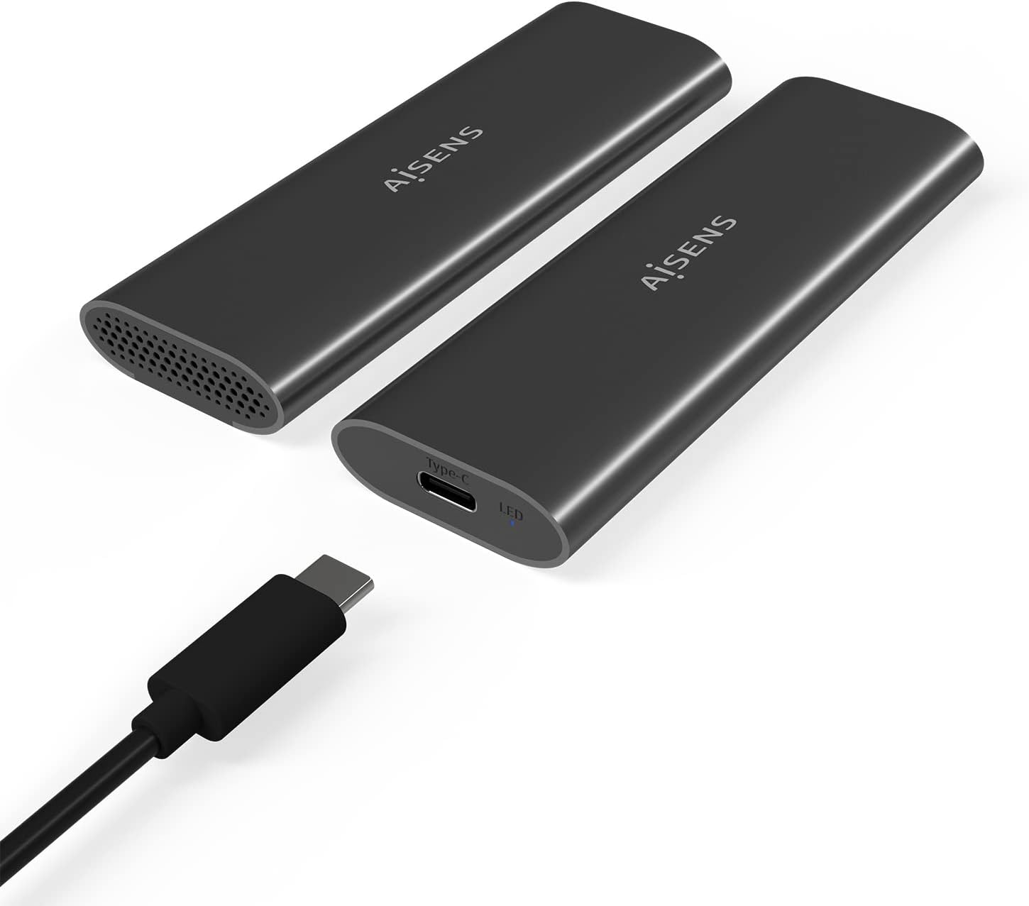 Caixa Externa para Disco SSD M.2 SATA/NVMe Aisens ASM2-015GR/ USB 3.1/ Sem parafusos - Imagem 3
