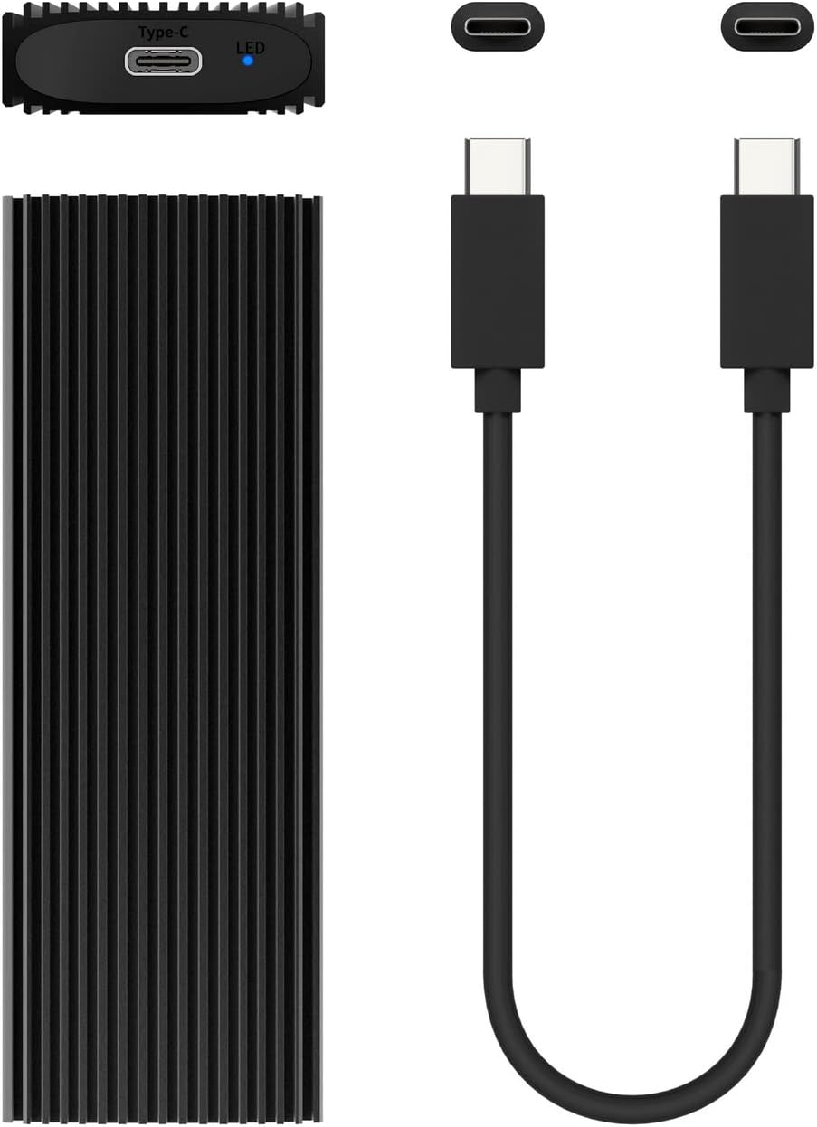 Caixa Externa para Disco SSD M.2 NVMe Aisens ASM2-022B/ USB 3.2/ Sem parafusos - Imagem 4