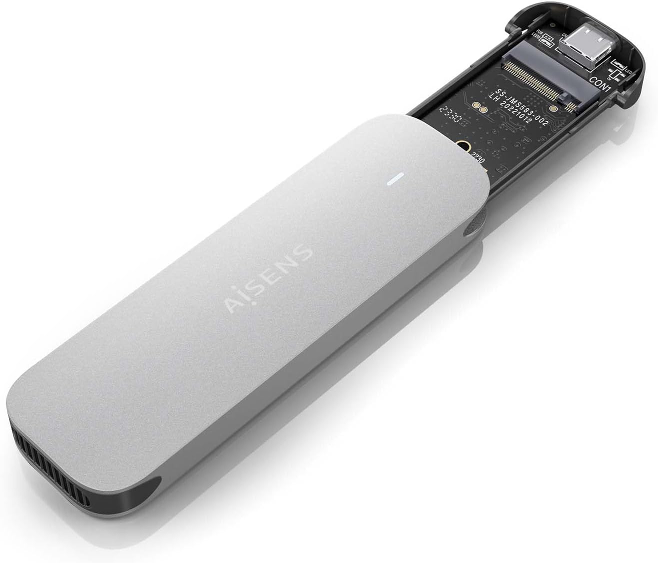 Caixa Externa para Disco SSD M.2 NVMe Aisens ASM2-025SL/ USB 3.2/ Sem parafusos - Imagem 2
