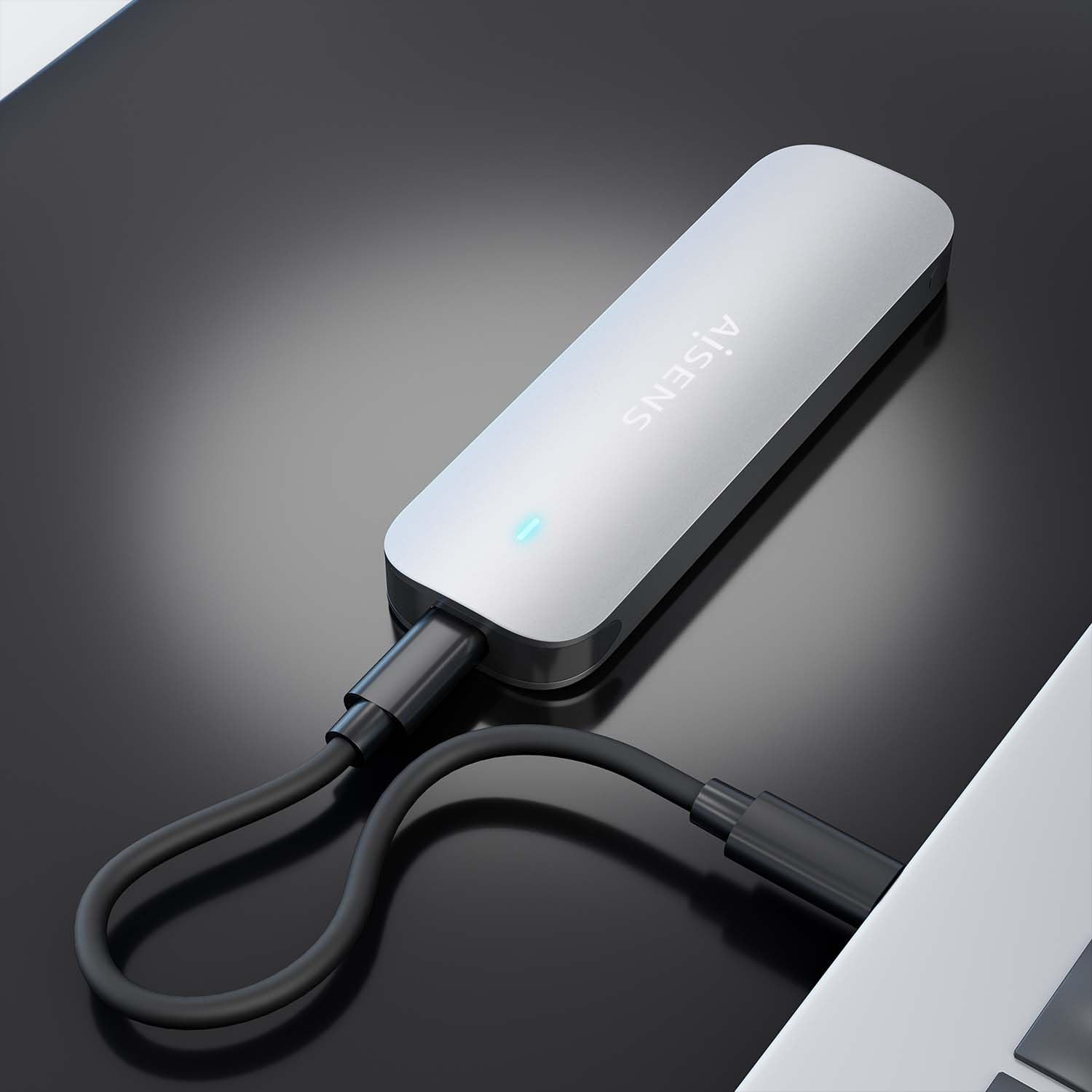Caixa Externa para Disco SSD M.2 NVMe Aisens ASM2-025SL/ USB 3.2/ Sem parafusos - Imagem 6