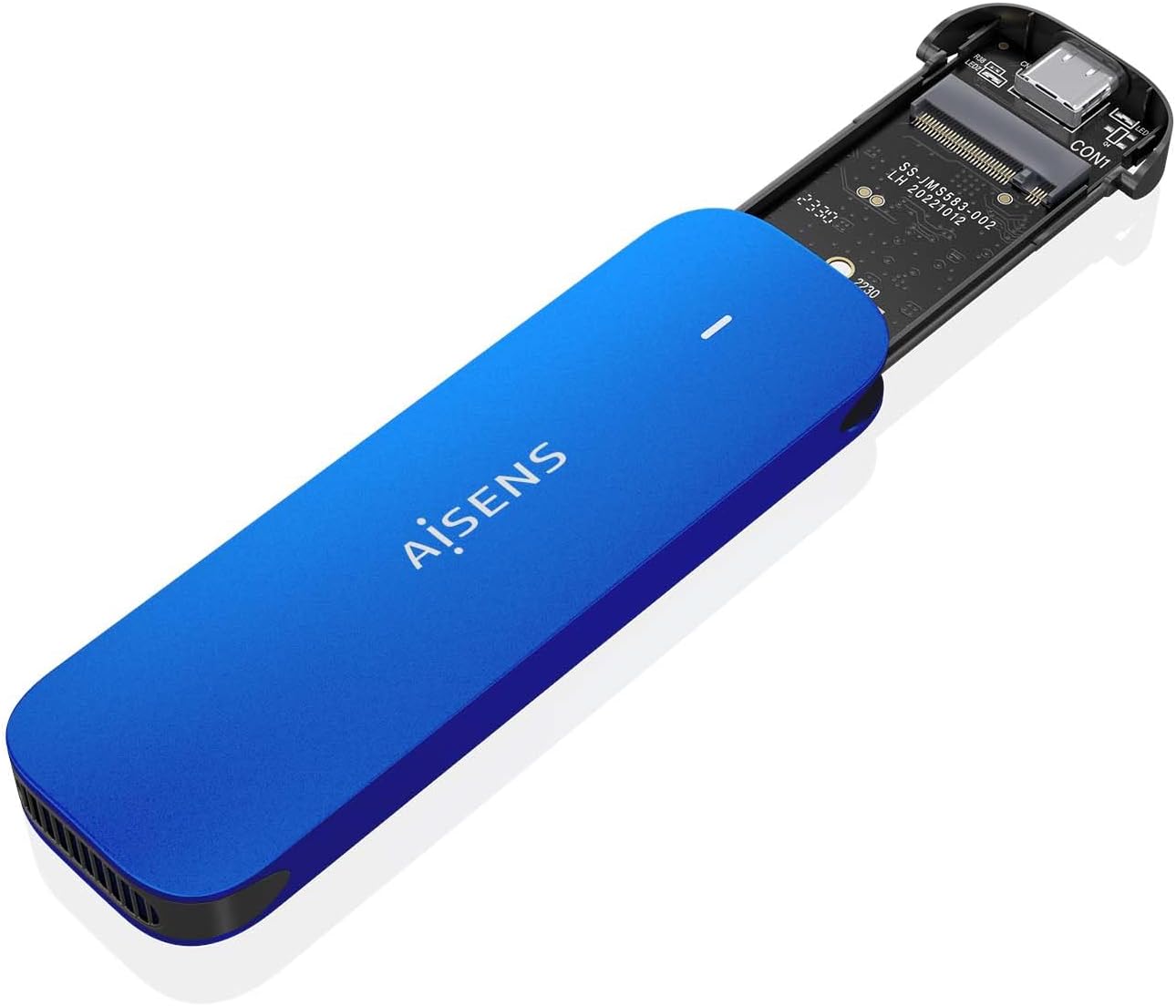 Caixa Externa para Disco SSD M.2 NVMe Aisens ASM2-026BLU/ USB 3.2/ Sem parafusos - Imagem 2