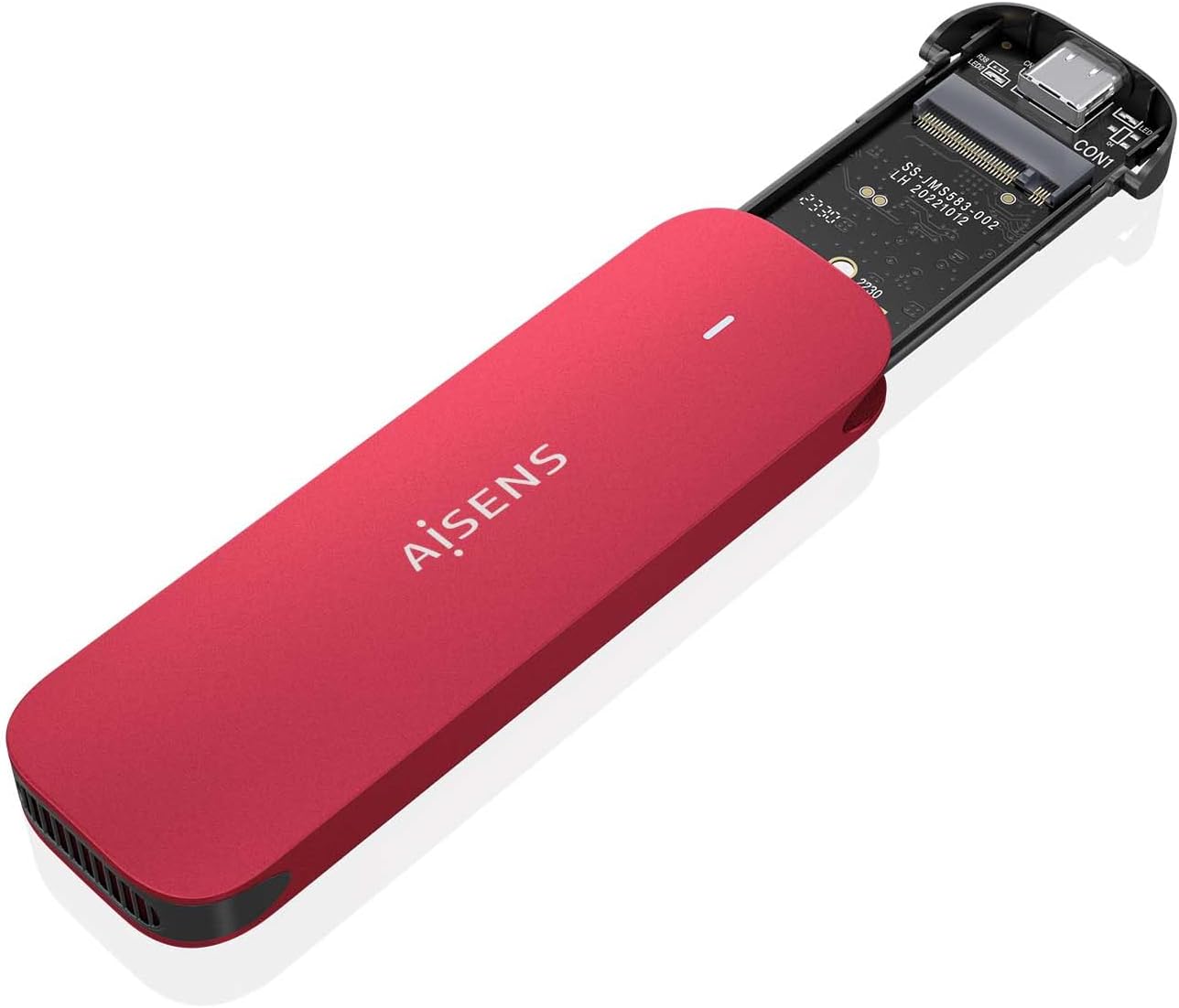 Caixa Externa para Disco SSD M.2 NVMe Aisens ASM2-027RED/ USB 3.2/ Sem parafusos - Imagem 2