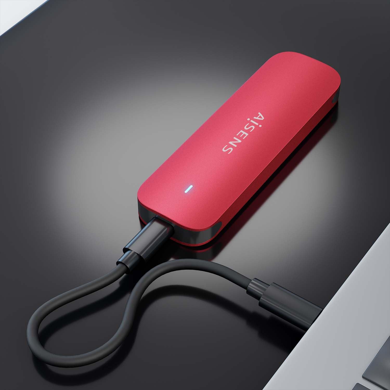 Caixa Externa para Disco SSD M.2 NVMe Aisens ASM2-027RED/ USB 3.2/ Sem parafusos - Imagem 6