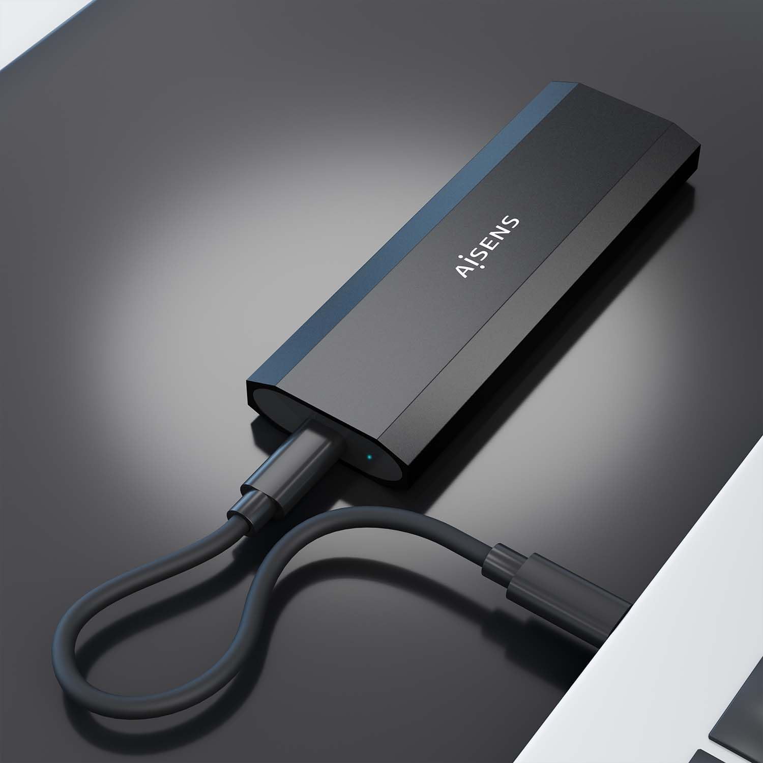 Caixa Externa para Disco SSD M.2 NVMe Aisens ASM2-028B/ USB 3.2/ Sem parafusos - Imagem 5