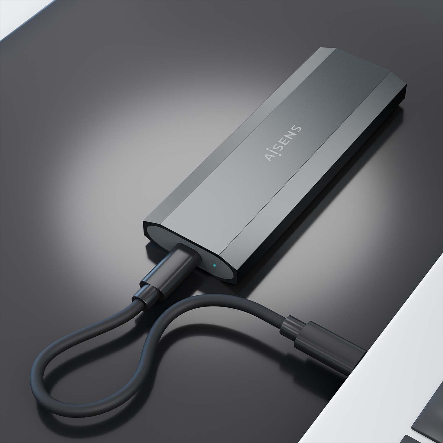 Caixa Externa para Disco SSD M.2 NVMe Aisens ASM2-029GR/ USB 3.2/ Sem parafusos - Imagem 5