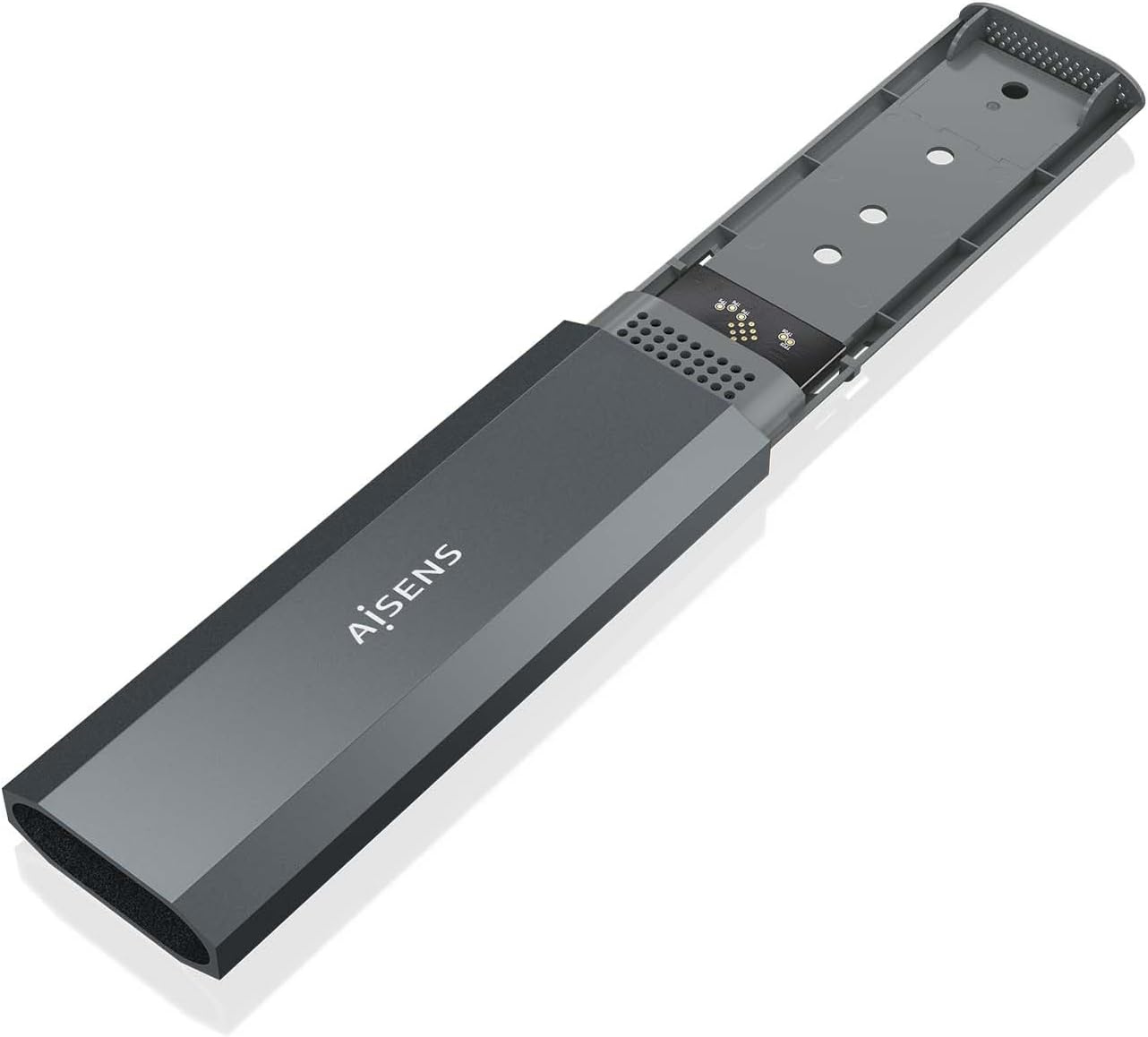 Caixa Externa para Disco SSD M.2 NVMe Aisens ASM2-029GR/ USB 3.2/ Sem parafusos - Imagem 2