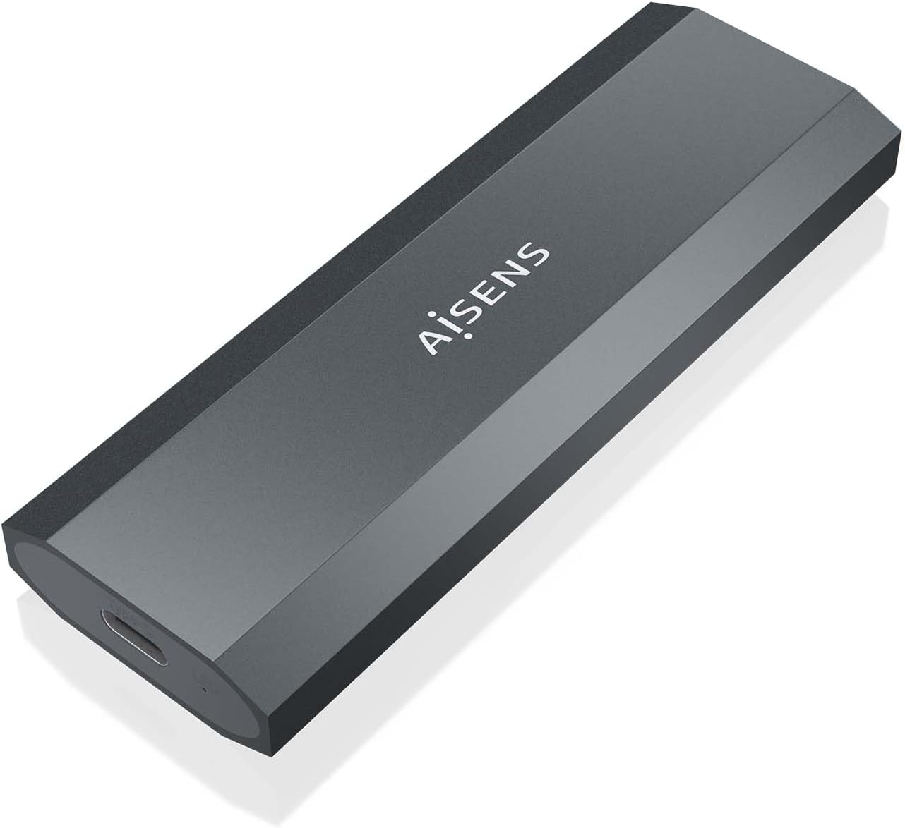 Caixa Externa para Disco SSD M.2 NVMe Aisens ASM2-029GR/ USB 3.2/ Sem parafusos