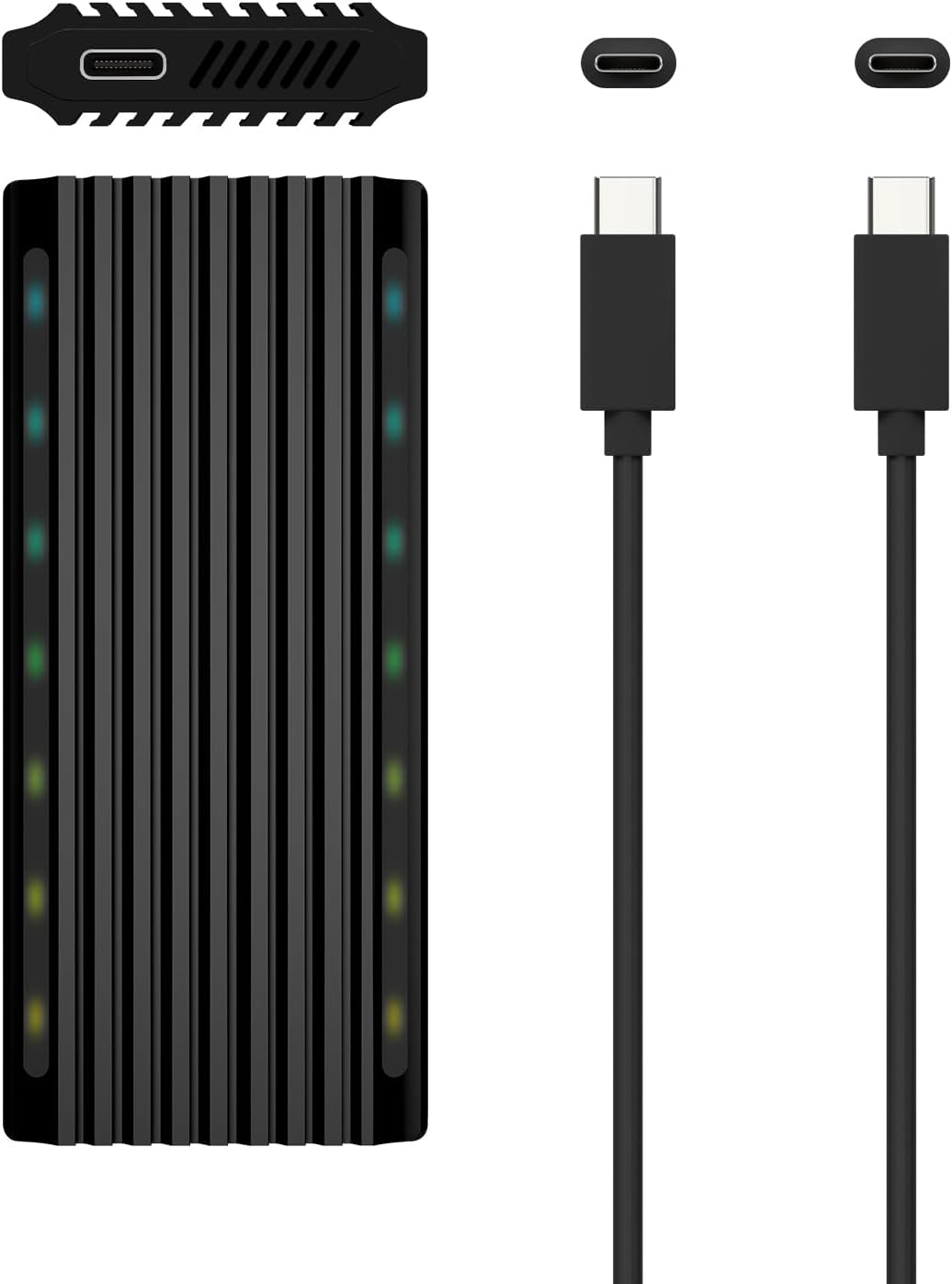 Caixa Externa para Disco SSD M.2 SATA/NVMe Aisens ASM2-RGB012B/ USB 3.2/ Sem Parafusos - Imagem 5