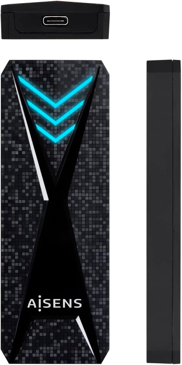Caixa Externa para Disco SSD M.2 NVMe Aisens ASM2-RGB013B/ USB 3.2 Gen2/ Sem Parafusos - Imagem 3