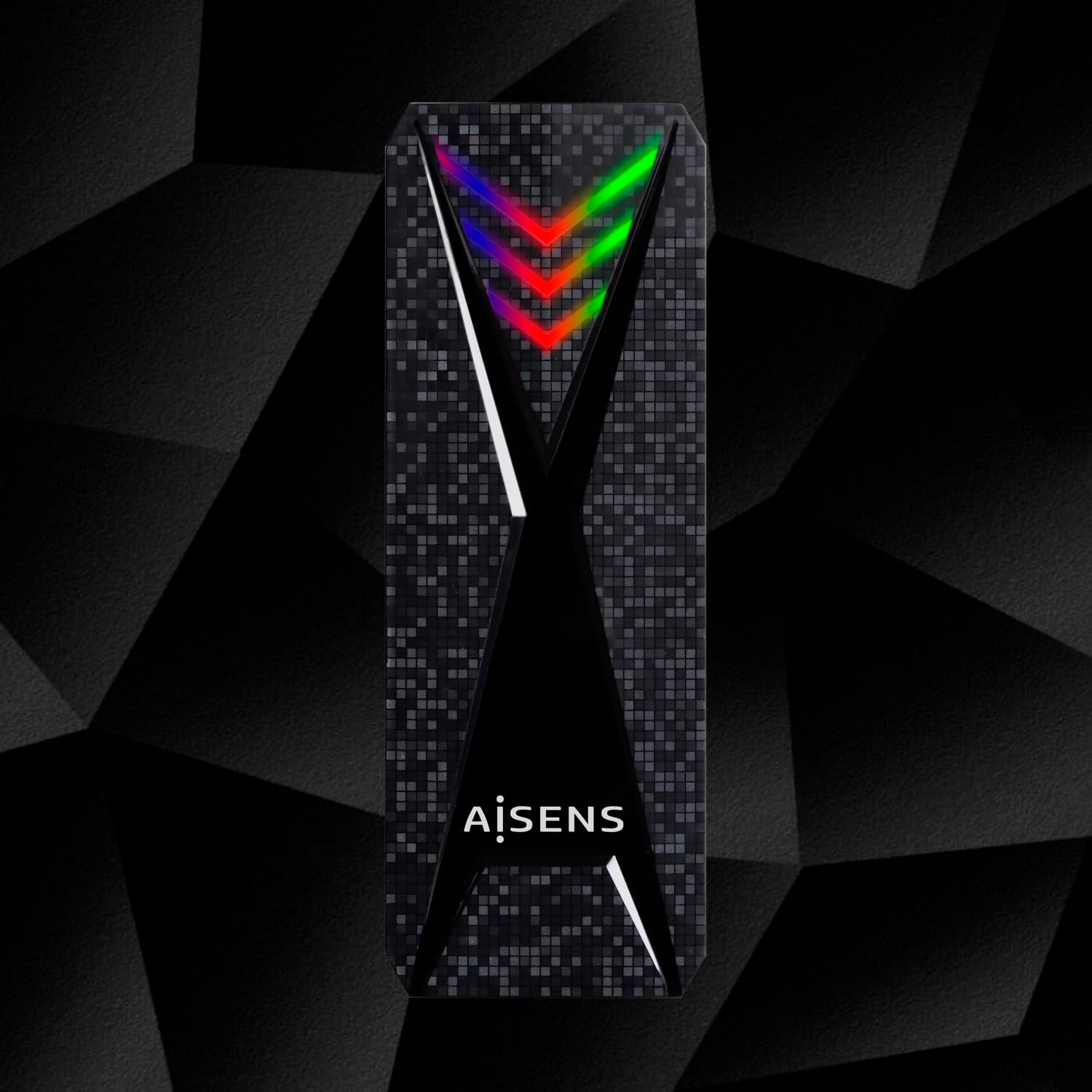 Caixa Externa para Disco SSD M.2 NVMe Aisens ASM2-RGB013B/ USB 3.2 Gen2/ Sem Parafusos - Imagem 2