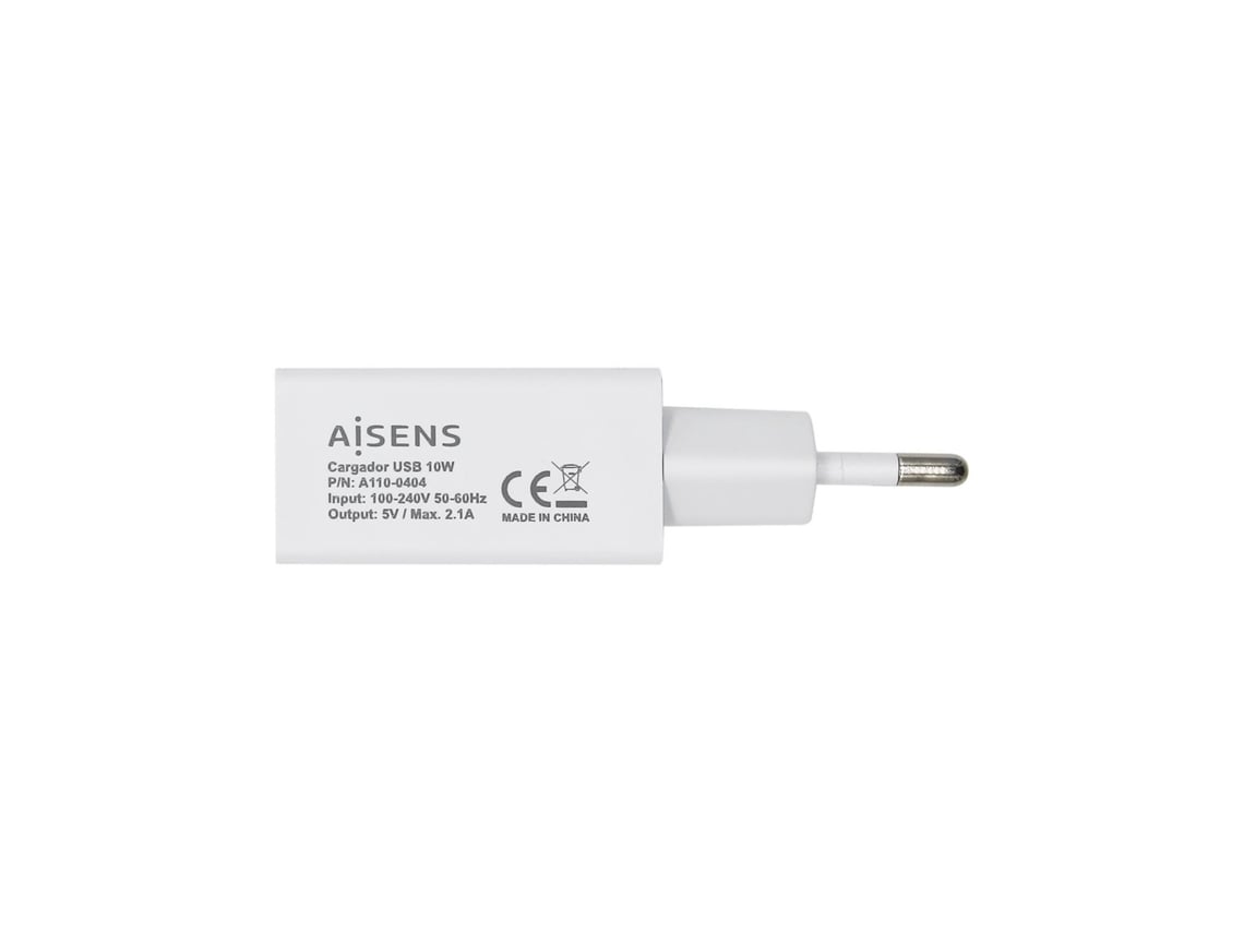 Carregador de Parede Aisens A110-0404/ 1xUSB/ 10W