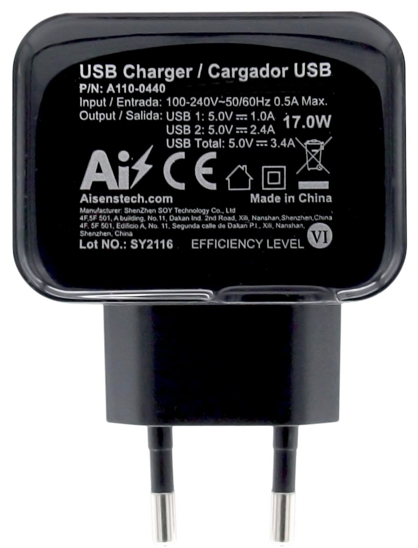 Carregador de Parede Aisens A110-0440/ 2xUSB/ 17W - Imagem 4