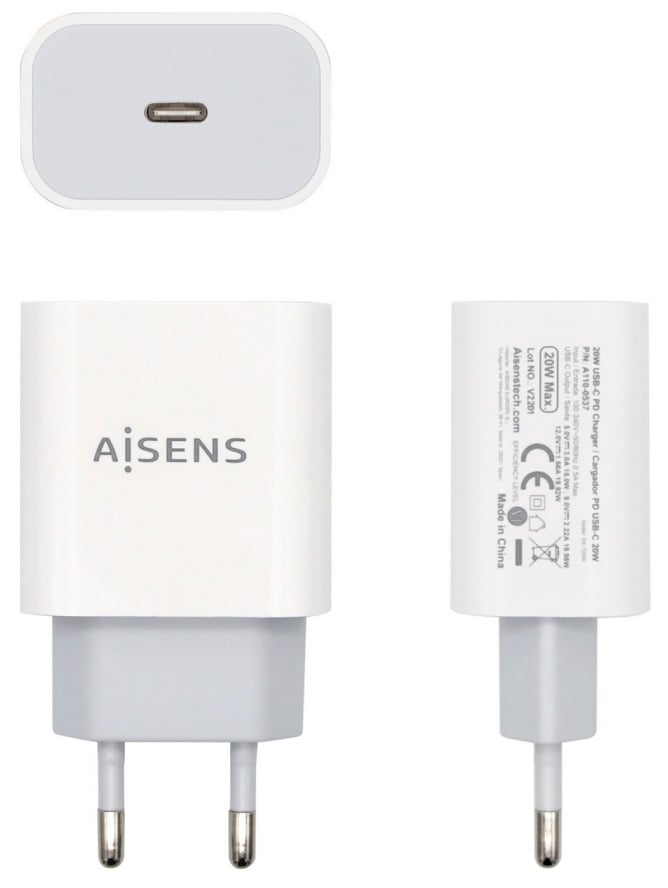 Carregador de Parede Aisens A110-0537/ 1xUSB Tipo-C/ 20W - Imagem 2