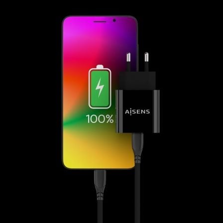 Carregador de Parede Aisens A110-0538/ 1xUSB Tipo-C PD3.0/ 20W/ Preto - Imagem 4