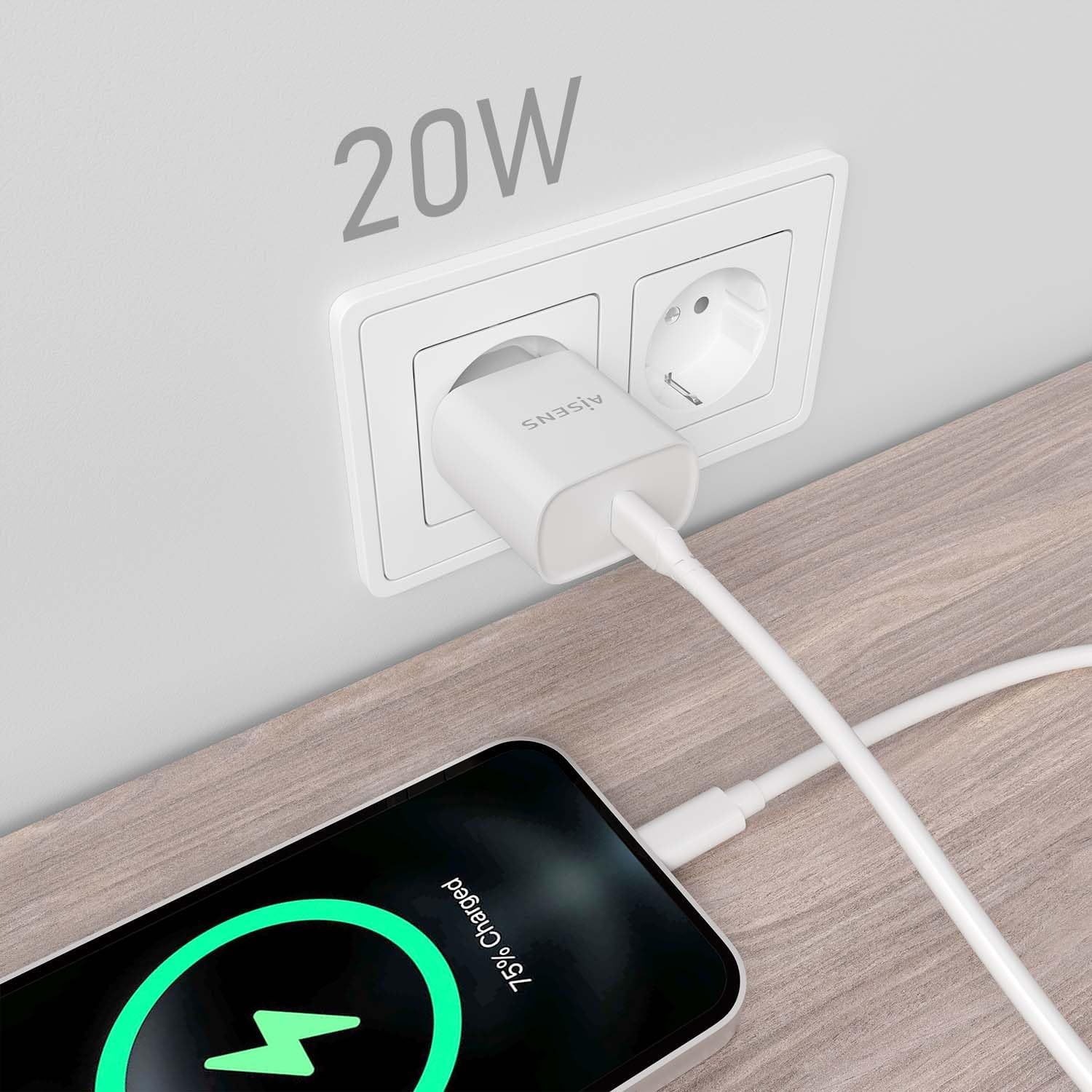 Carregador de Parede Aisens A110-0752/ 1xUSB Tipo-C/ 20W - Imagem 5