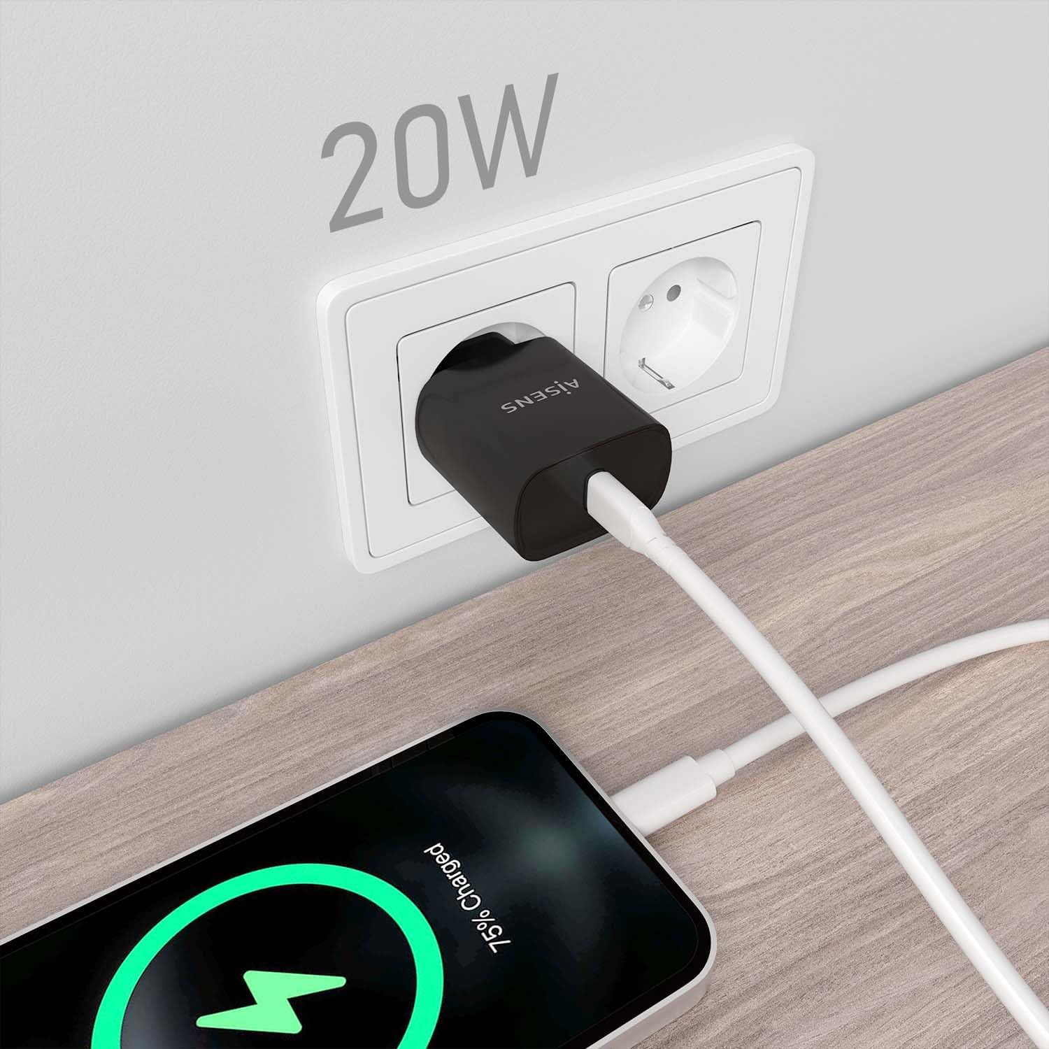 Carregador de Parede Aisens A110-0753/ 1xUSB Tipo-C/ 20W - Imagem 5