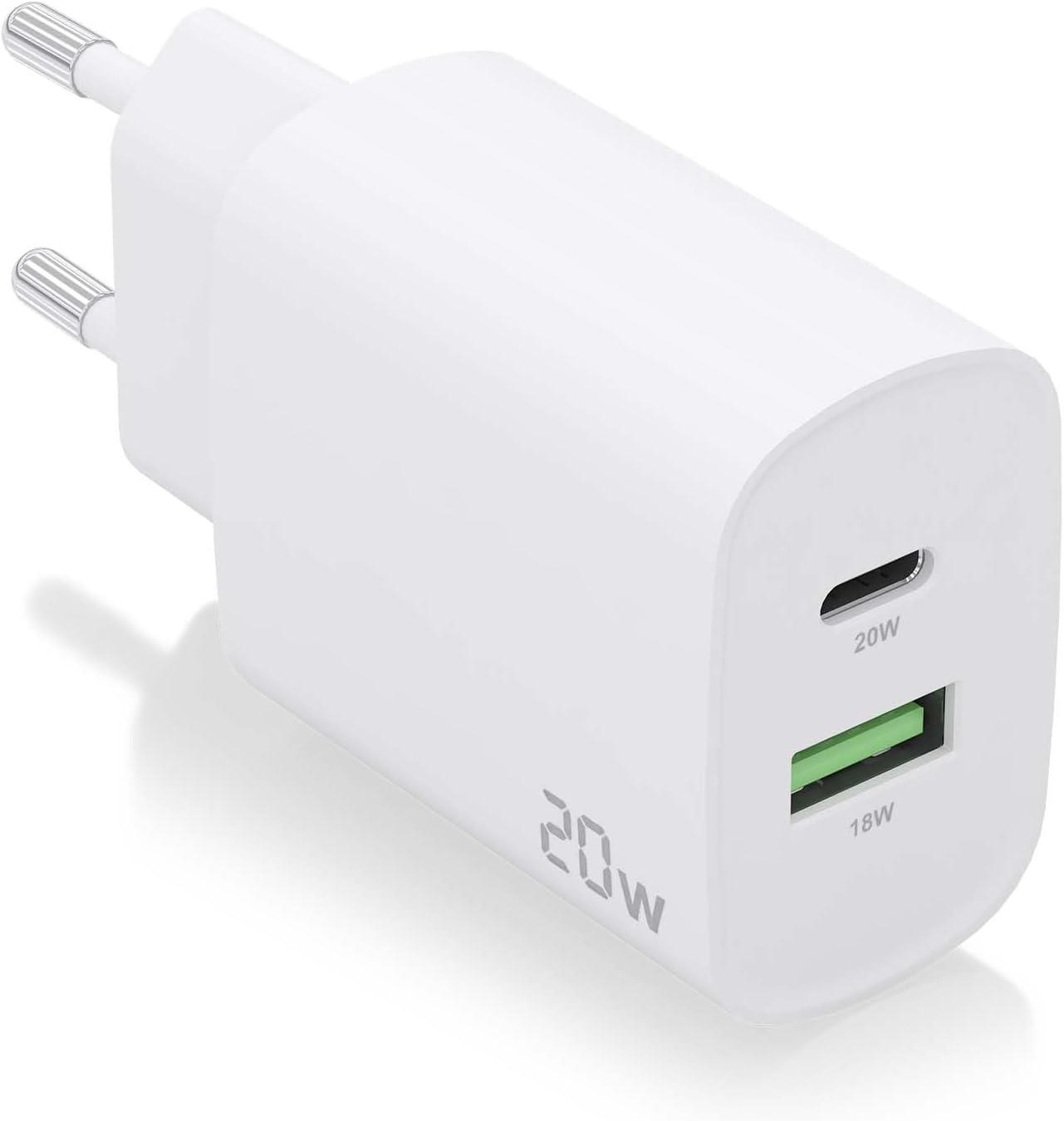 Carregador de Parede Aisens A110-0754/ 1xUSB Tipo-C/ 1xUSB/ 20W