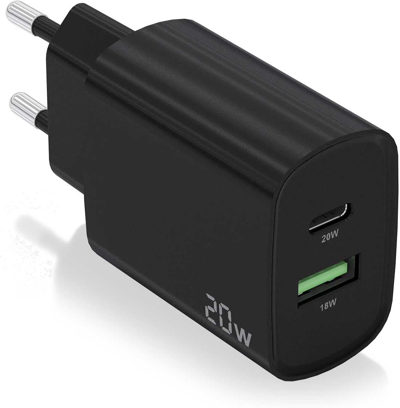Carregador de Parede Aisens A110-0755/ 1xUSB Tipo-C/ 1xUSB/ 20W